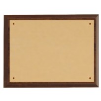 Plate brass + wood 33x26,7